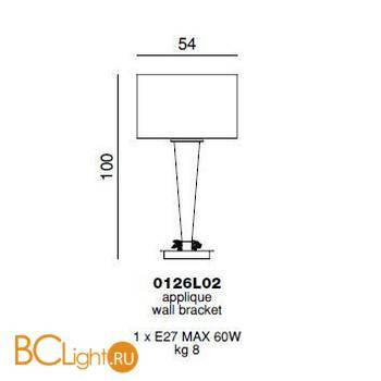 Настольная лампа Beby Group Mon Tresor 0126L02 Black shiny 666 SW Bronze Shade - Схема