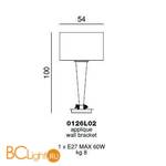 Настольная лампа Beby Group Mon Tresor 0126L02 Black shiny 666 SW Bronze Shade - Схема