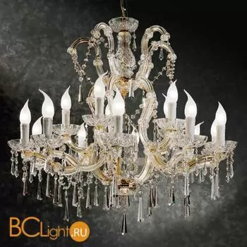 Люстра Beby Group Novecento 6307/10+5 Light gold CUT CRYSTAL