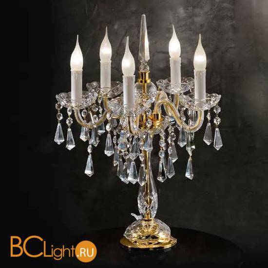 Настольная лампа Beby Group Novecento 450/5L Light gold CUT CRYSTAL