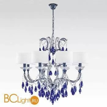 Люстра Beby Group Nuovo Vintage 6101/8 Blue Sapphire Metallized White silk Blue - Фото 0