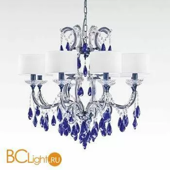 Люстра Beby Group Nuovo Vintage 6101/8 Blue Sapphire Metallized White silk Blue