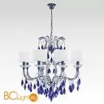 Люстра Beby Group Nuovo Vintage 6101/8 Blue Sapphire Metallized White silk Blue - Фото 0