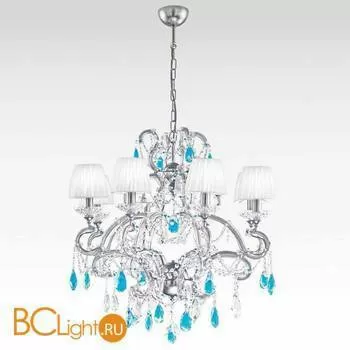 Люстра Beby Group Nuovo Vintage 6104/8 Satin Chrome White silk Celeste - Фото 0