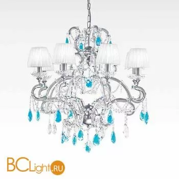 Люстра Beby Group Nuovo Vintage 6104/8 Satin Chrome White silk Celeste