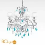Люстра Beby Group Nuovo Vintage 6104/8 Satin Chrome White silk Celeste