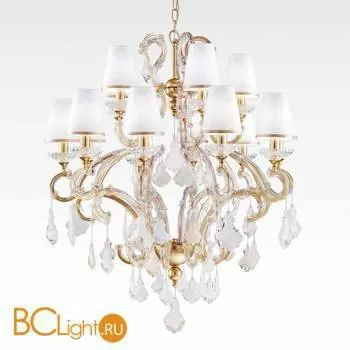 Люстра Beby Group Nuovo Vintage 6104/10+5 Satin Gold 213 White rose