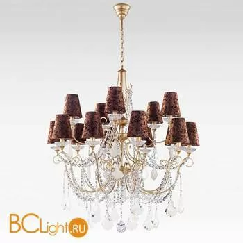 Люстра Beby Group Nuovo Vintage 3100/10+5 Satin Gold Brown Damasco Black White Silver Leaf - Фото 0