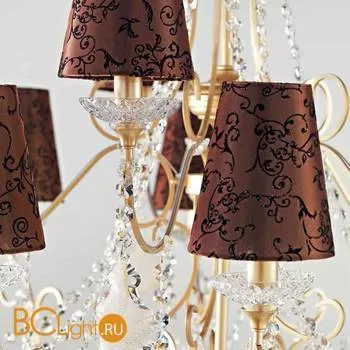 Люстра Beby Group Nuovo Vintage 3100/10+5 Satin Gold Brown Damasco Black White Silver Leaf - Фото 1