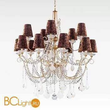 Люстра Beby Group Nuovo Vintage 3100/10+5 Satin Gold Brown Damasco Black White Silver Leaf