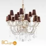 Люстра Beby Group Nuovo Vintage 3100/10+5 Satin Gold Brown Damasco Black White Silver Leaf