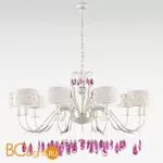Люстра Beby Group Nuovo Vintage 511/10 White Leather 01 White flowers Fuxia - Фото 0