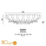 Потолочный светильник Beby Group Nymphea 8040Q01 Light gold Golden Portoino - Схема