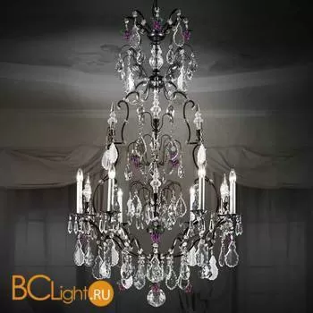 Люстра Beby Group Old style 3327/8 Black matt HALF CUT WITH GLASS FRUITS