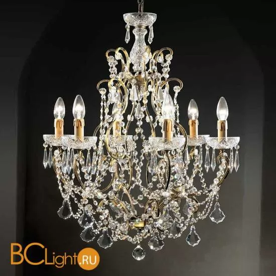 Люстра Beby Group Old style 3302/6 Black gold CUT CRYSTAL