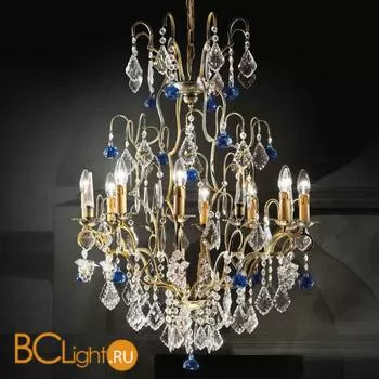 Люстра Beby Group Old style 3309/8 Satin gold HALF CUT WITH GLASS FRUITS