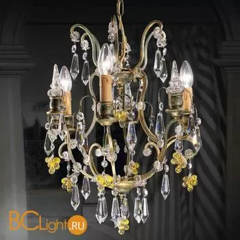 Люстра Beby Group Old style 3326/3 Green gold CUT WITH GLASS FRUITS
