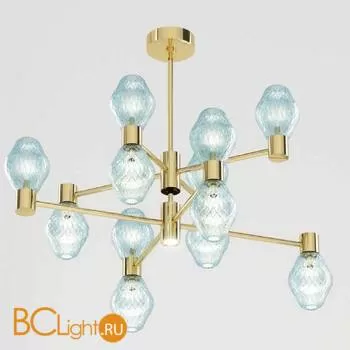 Потолочная люстра Beby Group Peonia 7701B04 Light Gold Turquoise Capri