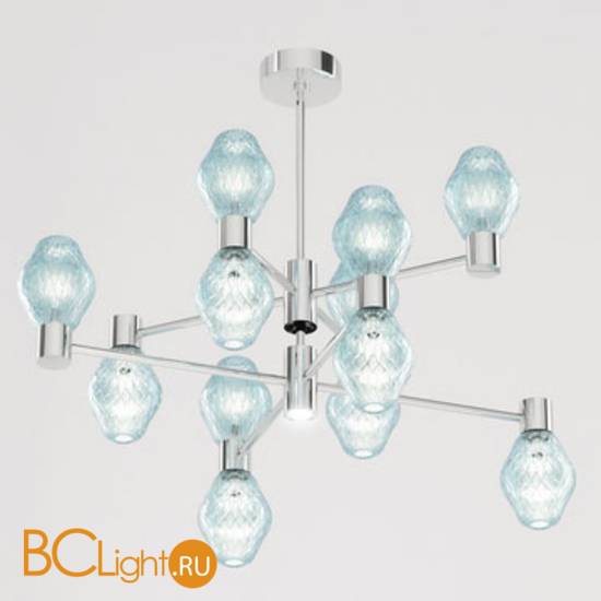 Потолочная люстра Beby Group Peonia 7701B04 Chrome Turquoise Capri