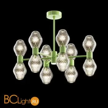 Подвесная люстра на штанге Beby Group Peonia 7701B06 Green Gold Silver Cortina