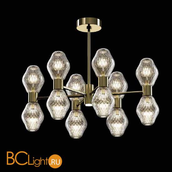 Подвесная люстра на штанге Beby Group Peonia 7701B06 Light Gold Silver Cortina