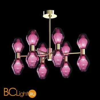 Подвесная люстра на штанге Beby Group Peonia 7701B06 Light Gold Fuchsia Venice