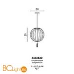 Подвесной светильник Beby Group Planet nine 0660B02 Chrome White Charmante - Схема