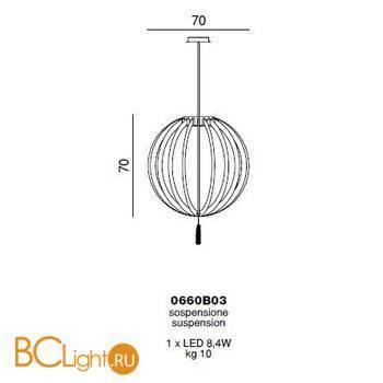 Подвесной светильник Beby Group Planet nine 0660B03 Black matt Lemon Ice - Схема