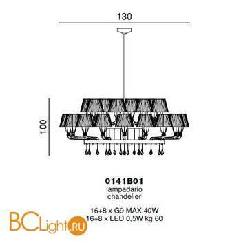 Люстра Beby Group Platinum 0141B01 Light gold 024 SW Golden Shadow - Схема