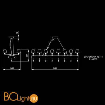 Люстра Beby Platinum 0140B05 Chrome SW Silver Night - Схема
