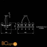 Люстра Beby Platinum 0140B09 Chrome SW Silver Night - Схема