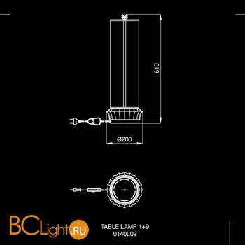 Настольная лампа Beby Platinum 0140L02 Chrome 063 - Схема