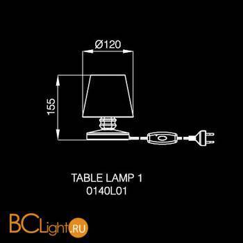 Настольная лампа Beby Platinum 0140L01 Chrome - Схема