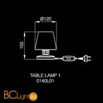 Настольная лампа Beby Platinum 0140L01 Chrome - Схема
