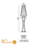 Торшер Beby Prestige 0180P01 Chrome 024 Swarovski Plaque - Схема