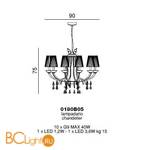 Люстра Beby Prestige 0180B05 Chrome 024 Cut Plaque - Схема