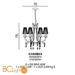 Люстра Beby Prestige 0180B03 Chrome 024 Cut Plaque - Схема