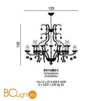 Люстра Beby Group Princess 9010B01 Light gold SW Golden Teak - Схема