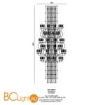 Люстра Beby Group Prive 0210B07 Chrome Red Sensuelle White Silver Leaf - Схема