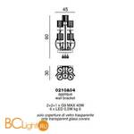 Бра Beby Group Prive 0210A04 Chrome Silver Cortina White Swarovski Plaque - Схема