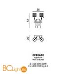 Бра Beby Group Prive 0220A02 Chrome Red Sensuelle White - Схема