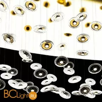 Потолочный светильник Beby Group Prive 0210B15 light gold Murano glass diskes - Фото 0
