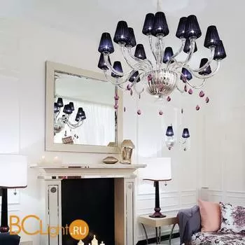 Люстра Beby Group Pure 7820BB1 Chrome Silver Cortina Black Lilac - Фото 0