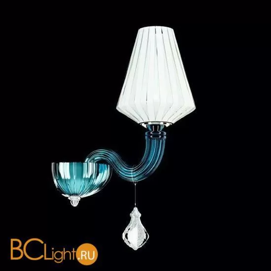Бра Beby Group Pure 7820A02 Chrome Turquoise Capri White White Silver Leaf