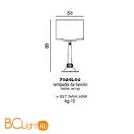 Настольная лампа Beby Group Pure 7820L02 Chrome Blue Greece 058 - azurine - Схема