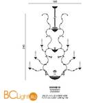 Люстра Beby Group Queen of Roses 9000B19 Gold SW Golden Teak - Схема