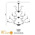 Люстра Beby Group Queen of Roses 9000B20 Gold SW Golden Teak - Схема