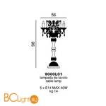 Настольная лампа Beby Group Queen of Roses 9000L01 Satin gold SW Golden Teak - Схема