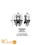 Бра Beby Group Queen of Roses 9000A05 Chrome SW Bluino - Схема