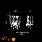 Бра Beby Queen of Roses 9000A01 Light gold Swarovski Plaque - Схема